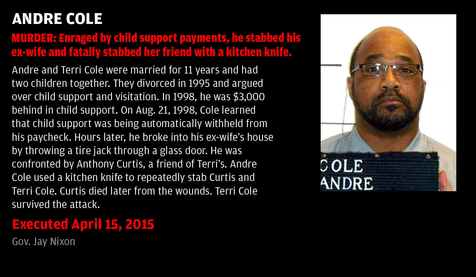 Executed April 15, 2015: Andre Cole